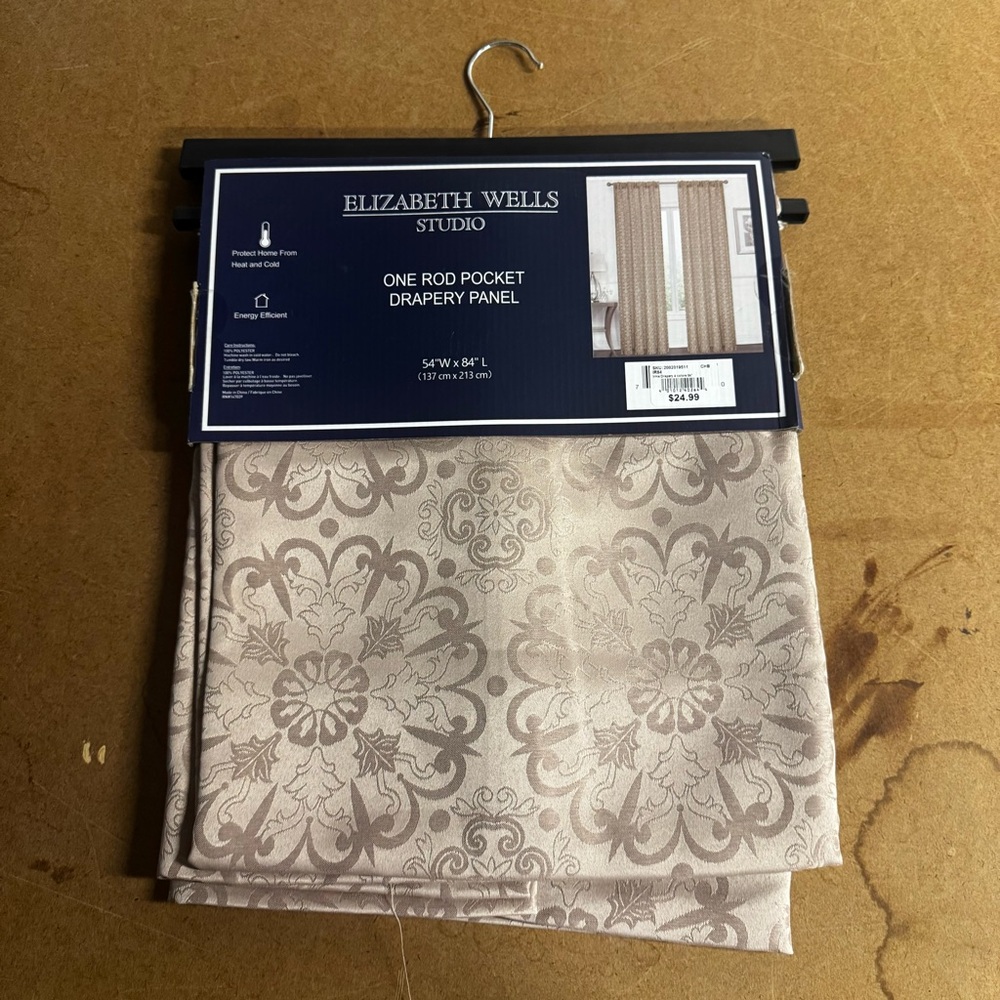 Cream Drapery Panel - Picture 2 of 2